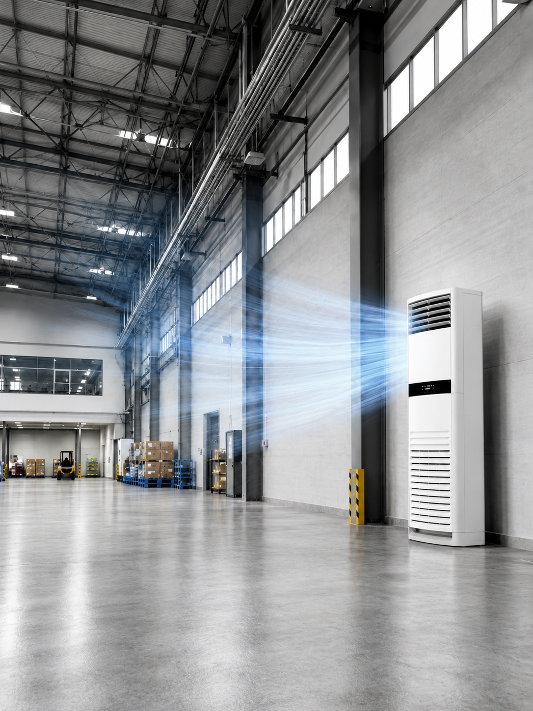 Open halls, warehouses, and sports facilities